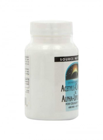 Acetyl L-Carnitine And Alpha-Lipoic Acid 650 mg - 60 Tablets