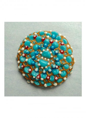 Brooches Mat Blue 8x8x0.1inch
