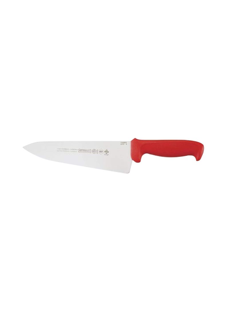 Wide Blade Knife Silver/Red 8inch
