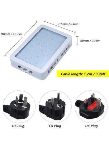 1800W LED Grow Light With Hanging Chains Grey