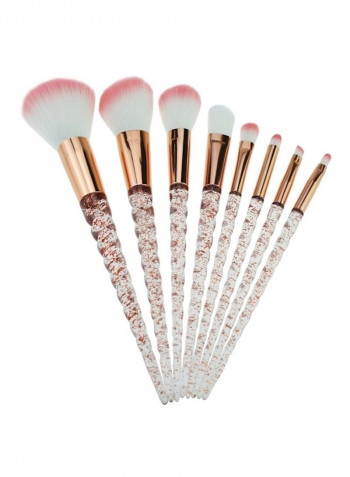 8-Piece Spiral Pattern Makeup Brush