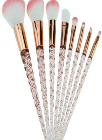 8-Piece Spiral Pattern Makeup Brush