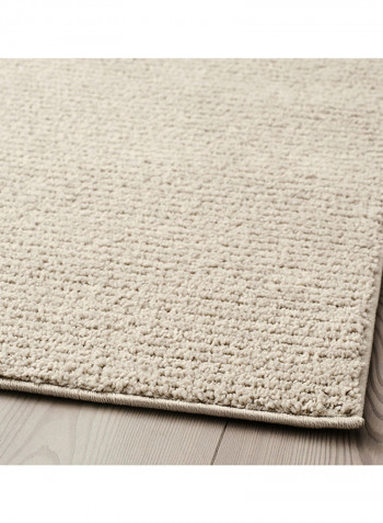 Low Pile Area Rug Beige 195 x 133centimeter