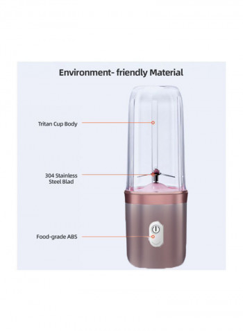 USB Rechargeable Blender 350 ml 80 W H25632G Gold/Clear