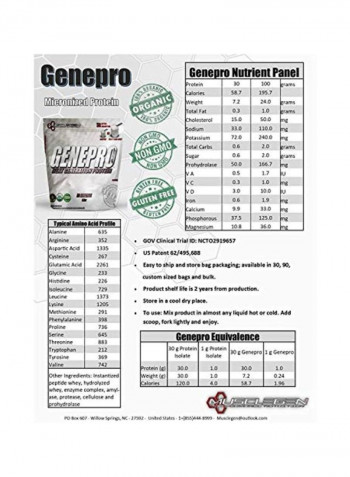 Genepro Next Generation Protein Powder