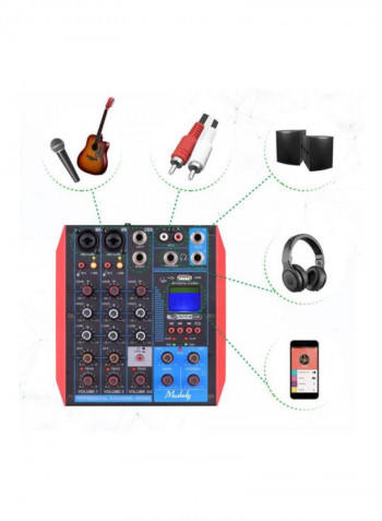 AG-4 Portable 4-Channel Mixing Console Digital Audio Mixer + 48V Phantom Power