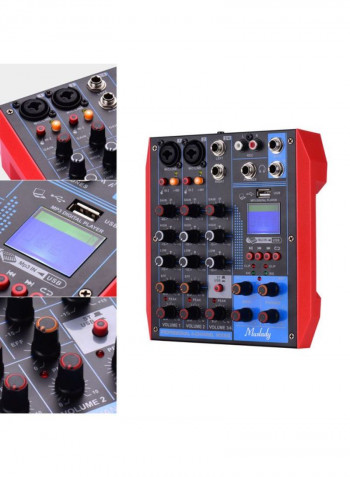 AG-4 Portable 4-Channel Mixing Console Digital Audio Mixer + 48V Phantom Power