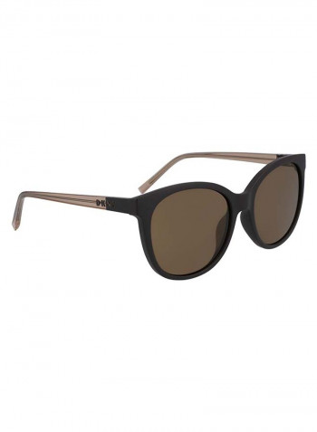 Women's Full Rimmed Round Frame Sunglasses - Lens Size: 55 mm