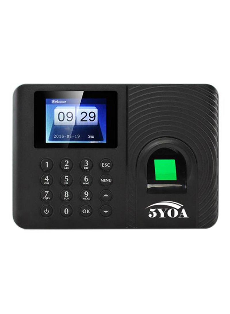 Biometric Time And Attendance Recorder Black