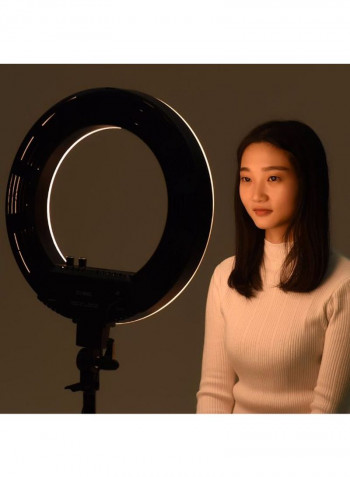 LED Photography Ring Light With Accessory 18inch White