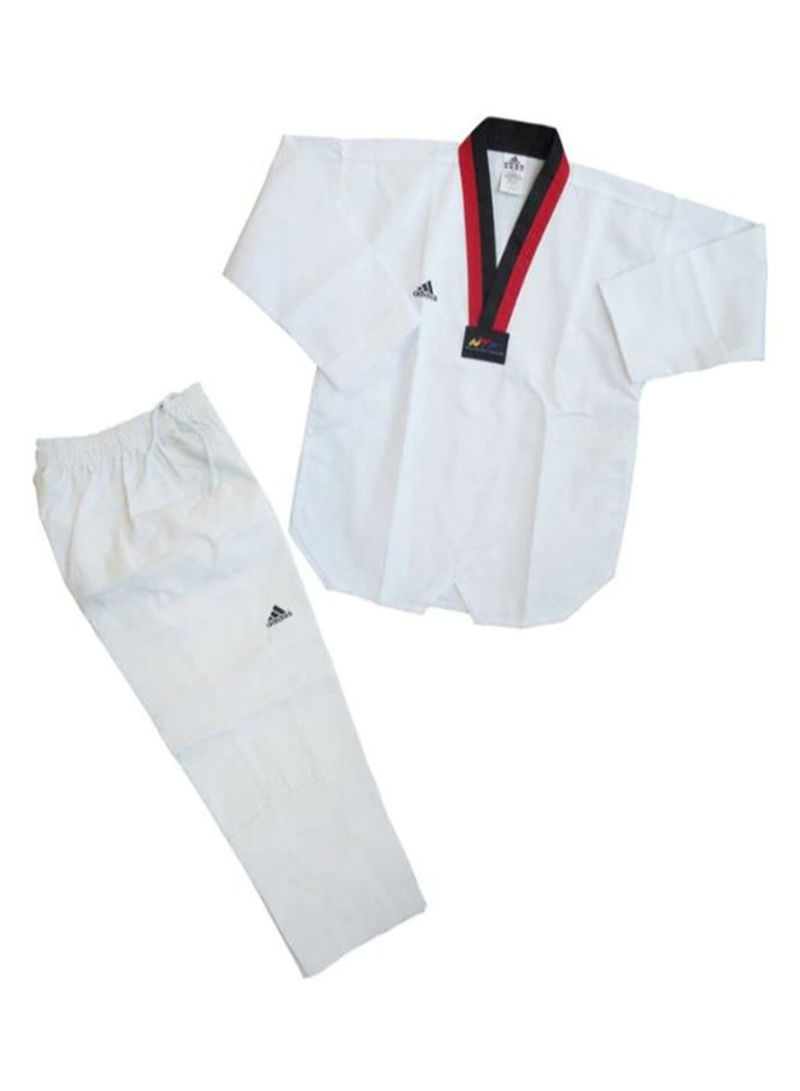 ADI-CLUB Taekwondo Uniform - White/Red-Black, 200cm 200cm