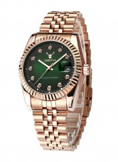 Women's Stainless Steel Creative Design Date Window Analog Watch 8669