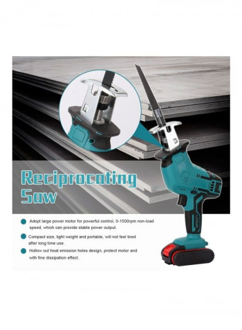 Portable Multifunctional Reciprocating Saw Set Blue/Black/Silver