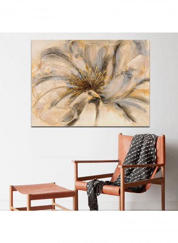Floral Pattern Wall Painting Brown 70x50centimeter