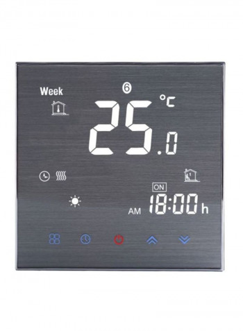 LCD Smart Thermostat Digital Temperature Controller Grey 3.39x3.39inch