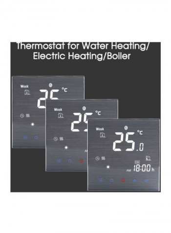 LCD Smart Thermostat Digital Temperature Controller Grey 3.39x3.39inch