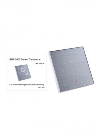 LCD Smart Thermostat Digital Temperature Controller Grey 3.39x3.39inch