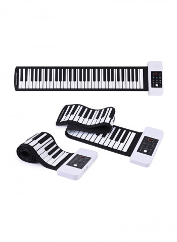 61-Key Electronic Hand Roll-Up Piano With Built-In Speaker