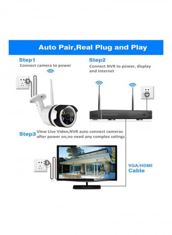 Wireless CCTV Camera White/Black