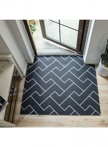 Soft Anti-skid Doormat Blue/White 80x120centimeter