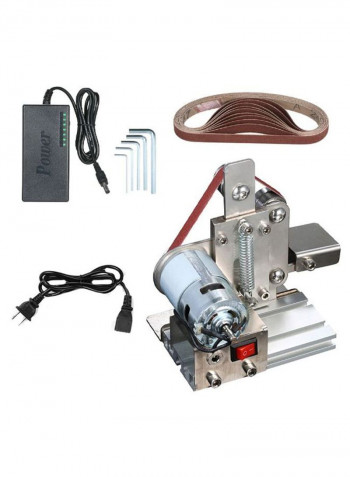 Multifunctional Electric Belt Sander Machine Kit Silver/Black/Brown