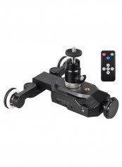 Wireless Motorized Camera Video Dolly With Remote Control Black