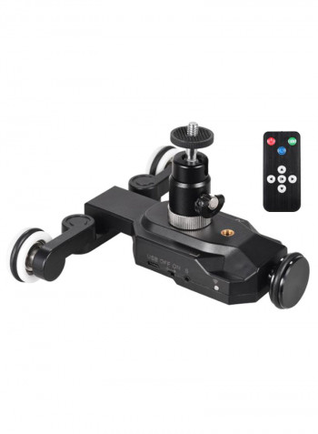 Wireless Motorized Camera Video Dolly With Remote Control Black