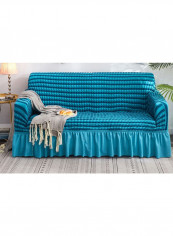 Universal Anti-Slip Sofa Slipcover Blue 230-300centimeter