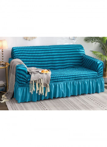Universal Anti-Slip Sofa Slipcover Blue 230-300centimeter