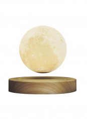 Floating And Spinning  3D Moon Lamp Beige/Yellow 3.9inch