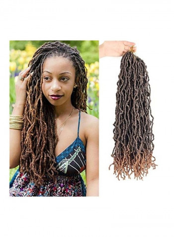 Natural Soft  Hair Extensions بني 24بوصة