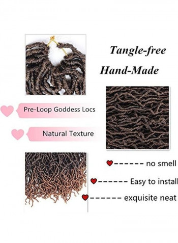 Natural Soft  Hair Extensions بني 24بوصة
