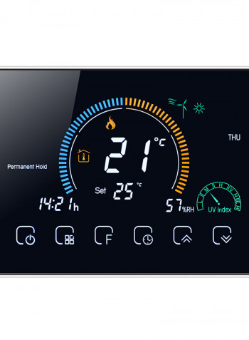 95-240V Wi-Fi Intelligent Digital Programmable Thermostat For Water Heating Black 16.50 x 5.80 x 12.50cm