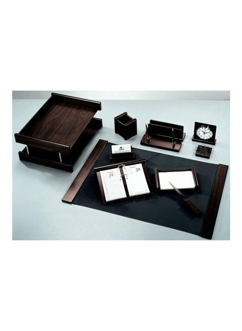11-Piece Wooden Desk Set Ebony