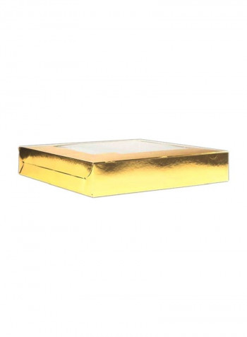 250-Piece Pe Coated Sweet Box With Window Yellow 20x 20centimeter