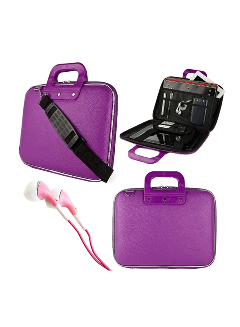 Cady Semi Hard Shell Protective Case For Samsung Galaxy Tablet With Headphones 10.5inch Purple
