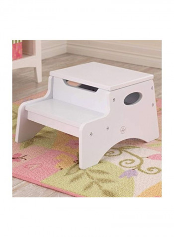 Step 'N Store Sitting Stool White