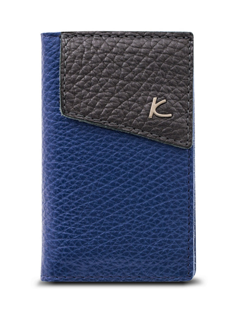 Adroit Leather Card Holder For Men Blue