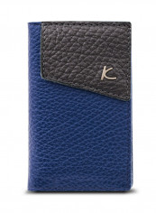 Adroit Leather Card Holder For Men Blue