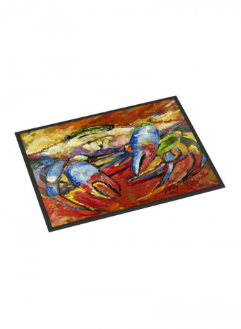 Crab Indoor/Outdoor Mat Multicolour 16 x 24inch