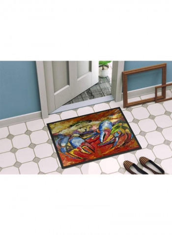 Crab Indoor/Outdoor Mat Multicolour 16 x 24inch