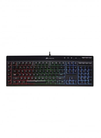 K55 RGB Gaming Keyboard With LED Backlit Keys Black