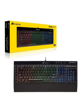 K55 RGB Gaming Keyboard With LED Backlit Keys Black