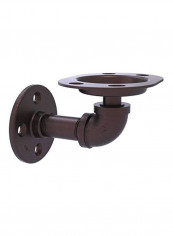 Pipeline Collection Wall Mounted Toothbrush Holder Brown
