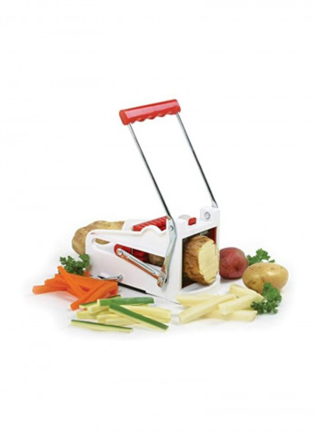 3-Piece Fry Cutter With Fruit Wedger Red/White