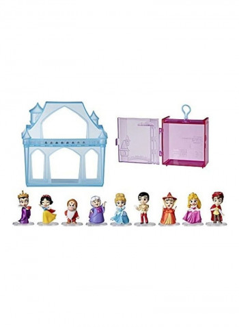 9-Piece Dolls With Castle Set