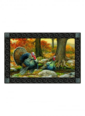 Turkeys Mat Green/Beige/Blue 30x18inch
