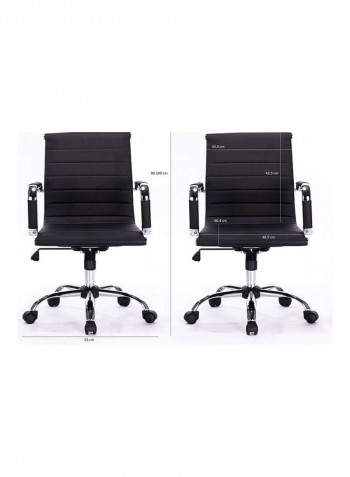 Ultimate Lowback Chair Black/Silver