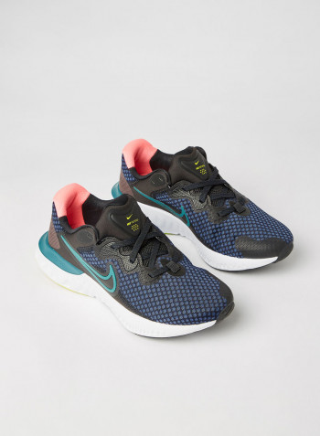 Renew Run 2 Running Shoes Black/Blackened Blue-Dk Teal Green-Sunse
