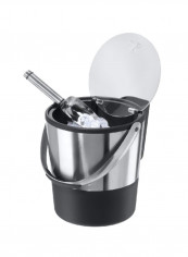 Double Wall Ice Bucket WIth Ice Scoop Silver/Black 8x8x8.8inch reviews Double Wall Ice Bucket WIth Ice Scoop Silver/Black 8x8x8.8inch